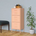 Maisonchic - armoire de rangement, commode, meuble de rangement rose 42, 5x35x101, 5 cm acier sbc2437 ... Maisonchic - armoire de rangement, commode, meuble de rangement rose 42, 5x35x101, 5 cm acier sbc2437 ...