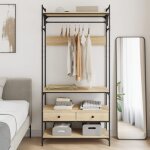 Maisonchic - armoire de rangement, penderie meubles de couloir chêne sonoma 89x39x184, 5 cm bois d'ingénierie ... Maisonchic - armoire de rangement, penderie meubles de couloir chêne sonoma 89x39x184, 5 cm bois d'ingénierie ...