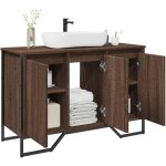 Maisonchic - armoire de salle de bain, meuble sous vasque, meuble de salle de bain ch�ne marron 91x35x60 ...