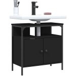 Maisonchic - armoire de salle de bain, meuble sous vasque, meuble de salle de bain noir 60x30x60 cm fr372870 ...
