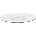 Maisonchic - assiette de service rotative transparent 60 cm verre tremp qoi14829 design in