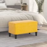Maisonchic - banc, banquette style classique chic jaune 70x35x41 cm velours, asaf29334 design in
