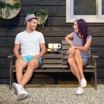 Maisonchic - banc d'ext�rieur en bois de sapin avec table centrale pliable banc de jardin pour 2 - 3 ...