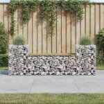 Maisonchic - banc de jardin design gabion, banc exterieur, mobilier de jardin 183x41x60, 5cm bois de ...