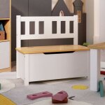 Maisonchic - banc de rangement pour enfants, coffre de jardin blanc et beige 60x30x55 cm mdf wle744460 ... Maisonchic - banc de rangement pour enfants, coffre de jardin blanc et beige 60x30x55 cm mdf wle744460 ...