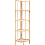 Maisonchic - biblioth�que, etag�re d'angle, meuble de rangement pour salon chambre bois de c�dre 27 x ...