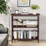 Maisonchic - bibliothque tagre de rangement 3 niveaux table console dispositif anti - basculement ...