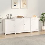 Maison chic - buffet, bahut, meubles de rangement, commodes blanc 164x37x68 cm bois massif de pin wfe727639 ...