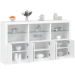 Maisonchic - buffet, bahut, meubles de rangement, commodes avec lumi�res led blanc 181, 5x37x100 cm wfe609373 ...