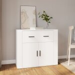 Buffet, enfilade, armoire de cuisine blanc 80x33x70 cm bois d'ing�nierie pwfn39521 design in