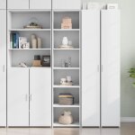Maisonchic - buffet haut, enfilade, armoire de cuisine blanc 45x41x185 cm bois d'ingénierie wfe526317 ... Maisonchic - buffet haut, enfilade, armoire de cuisine blanc 45x41x185 cm bois d'ingénierie wfe526317 ...