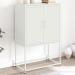 Maisonchic - buffet haut, enfilade, armoire de cuisine blanc 68, 5x38, 5x107 cm acier wfe699663 design ... Maisonchic - buffet haut, enfilade, armoire de cuisine blanc 68, 5x38, 5x107 cm acier wfe699663 design ...