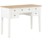 Maisonchic - bureau, bureau d'ordinateur, bureau informatique blanc 109, 5 x 45 x 77, 5 cm bois wfe634959 ... Maisonchic - bureau, bureau d'ordinateur, bureau informatique blanc 109, 5 x 45 x 77, 5 cm bois wfe634959 ...