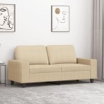 Maisonchic - canap� � 2 places, banquette sofa de salon, canap� droit cr�me 140 cm tissu design in