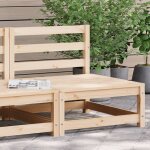 Canap� de jardin, salon de jardin, canap� relax sans accoudoirs 70x70x67 cm bois de pin massif togp38262 ...