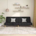 Maisonchic - canap - lit  2 places, canap convertible, banquette sofa de salon, noir tissu kef578614 ...