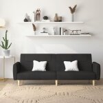 Maisonchic - canap - lit  2 places, canap convertible, banquette sofa de salon, noir tissu kef841241 ...