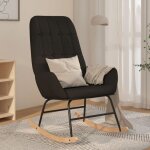Maisonchic - chaise  bascule, rocking chair design contemporain, fauteuil relax noir tissu oiu7184 design ...