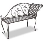 Maisonchic - chaise longue de jardin, chaise d'ext�rieur, fauteuil de jardin 128 cm acier antique marron ...