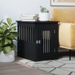 Maisonchic - chenil, enclos pour chiens, meuble de cage pour chiens noir 45x62x59 cm bois d'ingénierie ... Maisonchic - chenil, enclos pour chiens, meuble de cage pour chiens noir 45x62x59 cm bois d'ingénierie ...