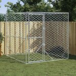 Maisonchic - chenil d'extrieur pour chiens, enclos parc cage pour chiens argent 2x2x2 m acier galvanis ...