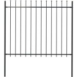 Maisonchic - clôture de jardin, grillage de jardin avec dessus en lance acier 1, 7 x 1, 5 m noir oce55412 ... Maisonchic - clôture de jardin, grillage de jardin avec dessus en lance acier 1, 7 x 1, 5 m noir oce55412 ...