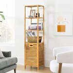 Maisonchic - colonne pour salle de bain avec panier à linge basculant et 3 etagères de rangement meuble ... Maisonchic - colonne pour salle de bain avec panier à linge basculant et 3 etagères de rangement meuble ...