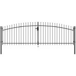 Double portail, porte de jardin, portillon avec haut sous forme de lance 400 x 200 cm wfe779912 design ... Double portail, porte de jardin, portillon avec haut sous forme de lance 400 x 200 cm wfe779912 design ...