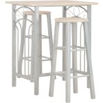 Ensemble de bar 3 pcs, table mange - debout tabouret haute cuisine set, salle à manger bistrot bois et ... Ensemble de bar 3 pcs, table mange - debout tabouret haute cuisine set, salle à manger bistrot bois et ...