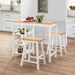 Maisonchic - ensemble de bar 3 pcs, table mange - debout tabouret haute cuisine set, salle  manger bistrot ...