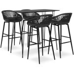 Maisonchic - ensemble de bar 5 pcs, table mange - debout tabouret haute cuisine set, salle  manger bistrot ...