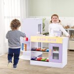 Maisonchic - ensemble de jeu de supermarch en bois autoportant pour enfants tableau noir caisse enregistreuse ...