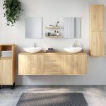 Maisonchic - ensemble de meubles salle de bain 7 pcs, mobiliers de salle de bain chne bois d'ingnierie ...