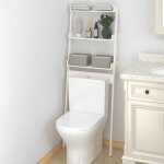 Maisonchic - etagre de toilette, etagre dessus wc, meuble de rangement blanc 63, 5x32x179 cm bois de ...