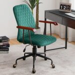 Maisonchic - fauteuil de bureau  roulette en velours style vintage elgant chaise pivotante rglable ...