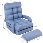 Maisonchic - fauteuil convertible chauffeuse convertible 1 place avec oreiller 5 positions en tissu lin ... Maisonchic - fauteuil convertible chauffeuse convertible 1 place avec oreiller 5 positions en tissu lin ...