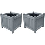 Maisonchic - jardinires 2 pcs, jardinires extrieur, bac  fleurs 30x30x30 cm bois de sapin massif ...