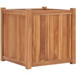 Maisonchic - jardini�re, bac � fleurs, lit sur�lev� de jardin 50x50x50 cm bois de teck solide pjhr92333 ...