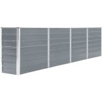 Maisonchic - jardini�re, pot de fleurs, bacs � fleurs 320x40x77 cm acier galvanis� gris pjhr11636 design ...