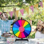 Maisonchic - jeu de roue de la fortune avec trpied 24 pouces (? 60cm) personnalisable jeux de socit ...