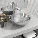 Maisonchic - lavabo, vasque 32, 5 x 14 cm c�ramique argent� fr922873 design in