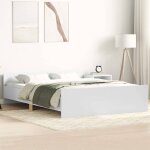 Maisonchic - lit adulte - 120 x 200 cm, cadre de lit avec t�te de lit, pied de lit blanc 120x200 cm ksaw33983 ...