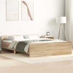 Maisonchic - lit adulte - 140 x 190 cm, cadre de lit tête de lit et pied de lit chêne sonoma 140x190 ... Maisonchic - lit adulte - 140 x 190 cm, cadre de lit tête de lit et pied de lit chêne sonoma 140x190 ...