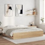 Maisonchic - lit adulte - 200x200 cm avec tiroirs ch�ne sonoma peor59692 design in