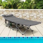 Maisonchic - lit de camping pliable 65 x 185 cm avec matelas et oreiller amovibles lit d'appoint pour ...