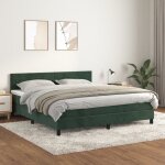Maisonchic - lit double - 160 x 200 cm + sommier tapissier et matelas � ressorts ensach� vert fonc� velours ...