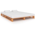 Maisonchic - lit double - 180 x 200 cm, cadre de lit, lit adulte de palette marron bois de pin massif ... Maisonchic - lit double - 180 x 200 cm, cadre de lit, lit adulte de palette marron bois de pin massif ...