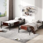 Maisonchic - lit superpos sparable en mtal enfant / adulte 90x190cm chelle garde - corps de scurit ...