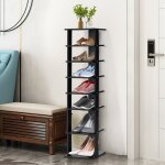 Maisonchic - meuble à chaussures 7 niveaux en forme de tour peu encombrante rangement d'angle 27x26x110cm ... Maisonchic - meuble à chaussures 7 niveaux en forme de tour peu encombrante rangement d'angle 27x26x110cm ...