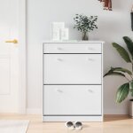 Maisonchic - meuble  chaussures, armoire  chaussures, meuble d'entre alta blanc 77x35x96 cm bois massif ...